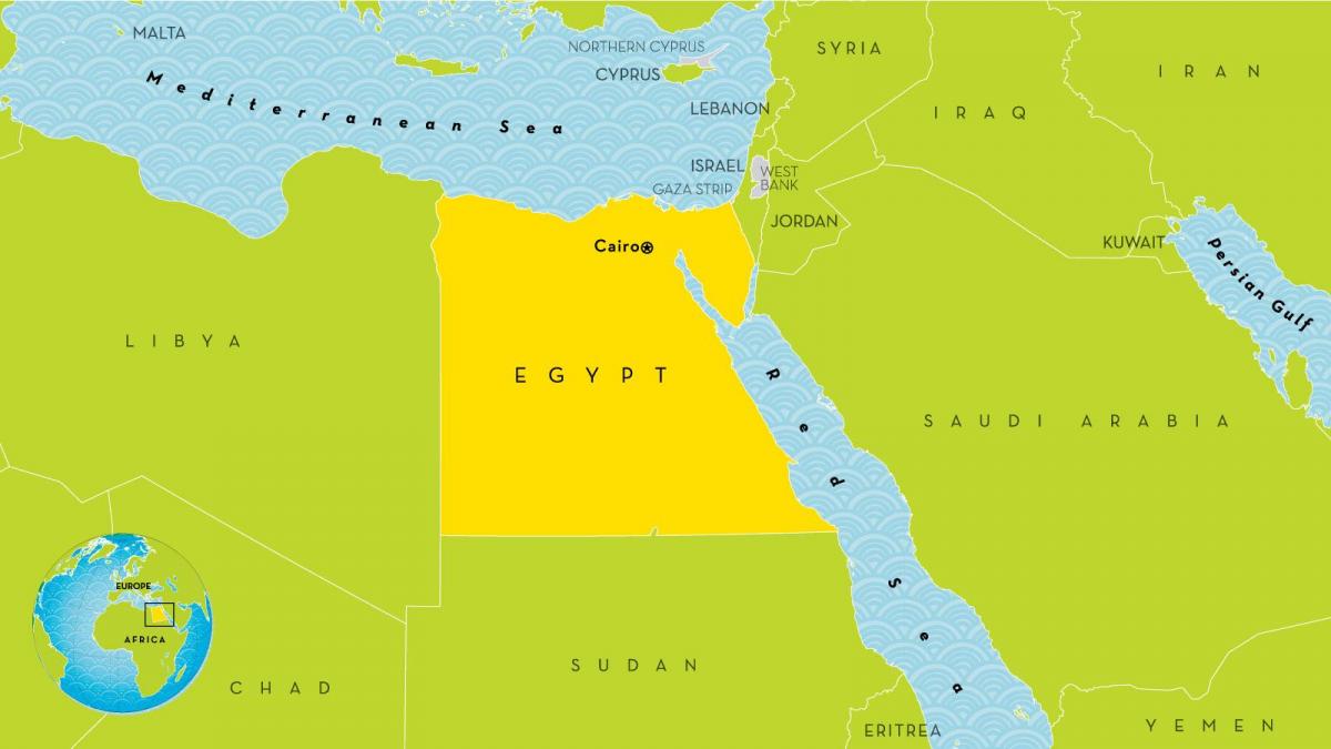 Եգիպտոսի մայրաքաղաք քարտեզի վրա