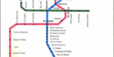 Քարտեզ Կահիրեի մետրոն 