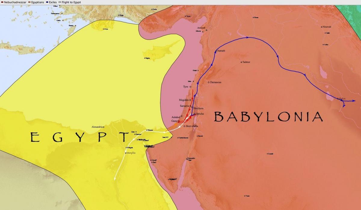 Քարտեզ Բաբելոն, Եգիպտոս